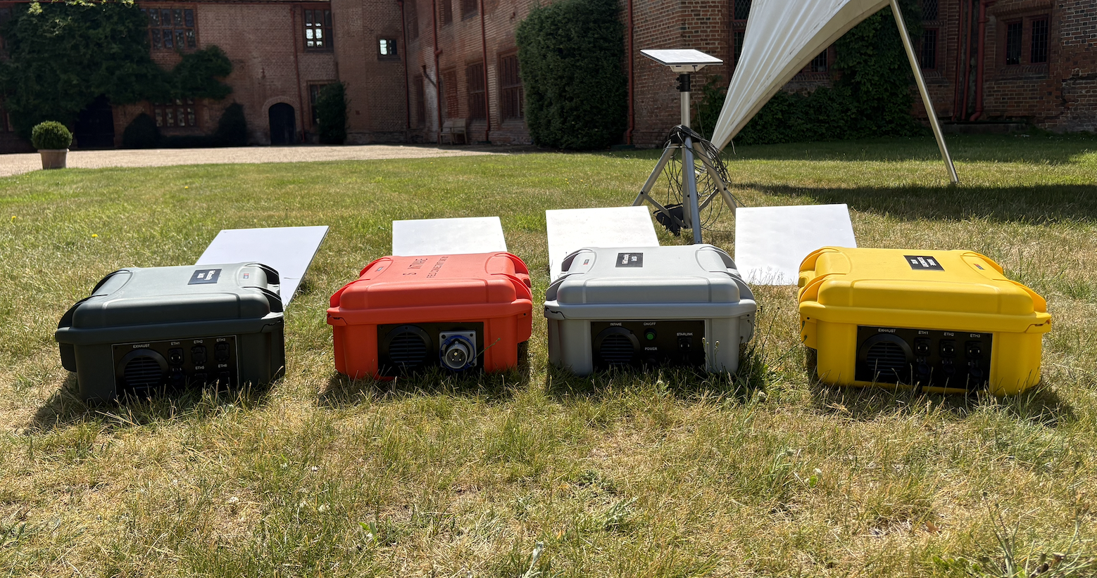 Sprintwave Events fleet — Network-in-a-Box units and Starlink dishes