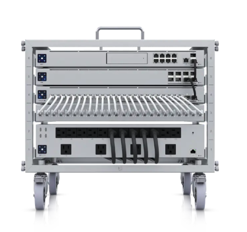 Professional UniFi rack installation in enterprise data center